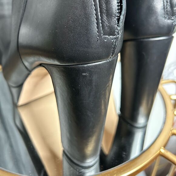 Zara Platform Leather Ankle Boots - Picture 7 of 11